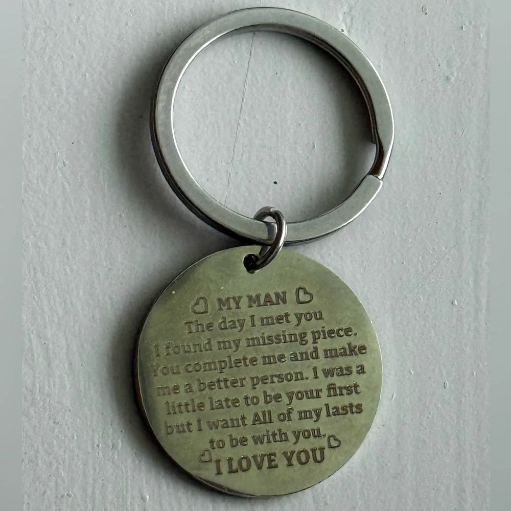 Engraved Keychain with Heartfelt Message